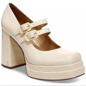 Circus by Sam Edelman Mary Jane Pepper Beige Platform Heels 9.5 NEW W BOX